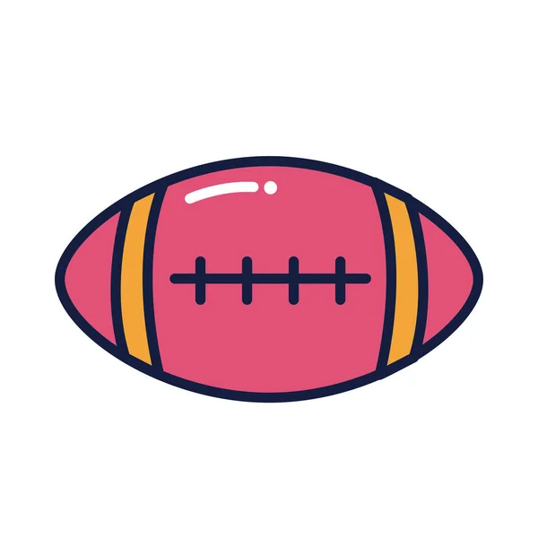 Línea de globos de fútbol americano y estilo de relleno — Vector de stock
