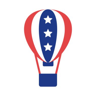 balon sıcak Amerika Birleşik Devletleri bayrak siluet tarzı