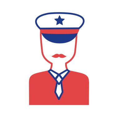 askeri subay siluet biçim simgesi