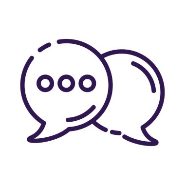 Konuşma baloncukları satır biçimi simgesi