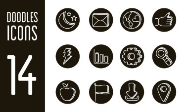 karalama kümesi simgeleri demeti