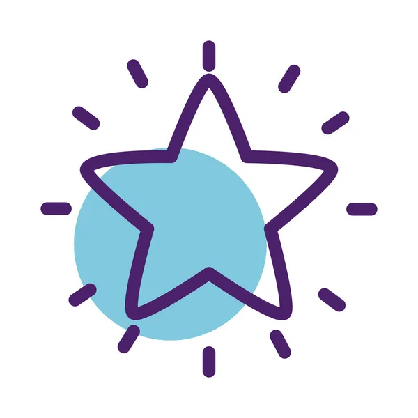 Csillag dekoráció vonal stílus ikon — Stock Vector