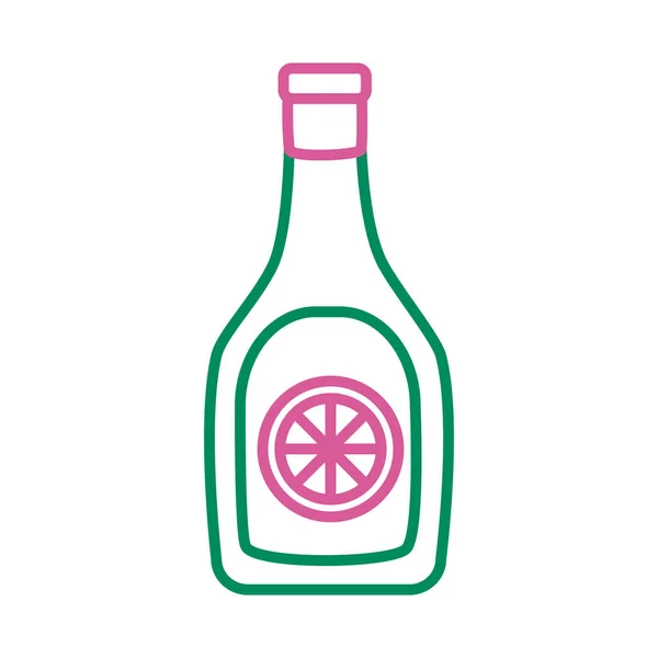 龙舌兰瓶墨西哥线风格图标 — 图库矢量图片
