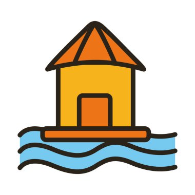 ev cephesi su üzerinde yüzer ve biçim simgesini doldur