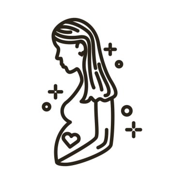 Anneler günü anne karakter çizgisi simgesi