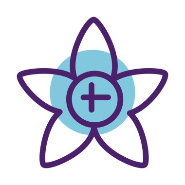 Çiçek bahçesi çizgisi simgesi