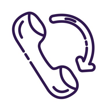 telefon servisi arama çizgisi biçimi simgesi