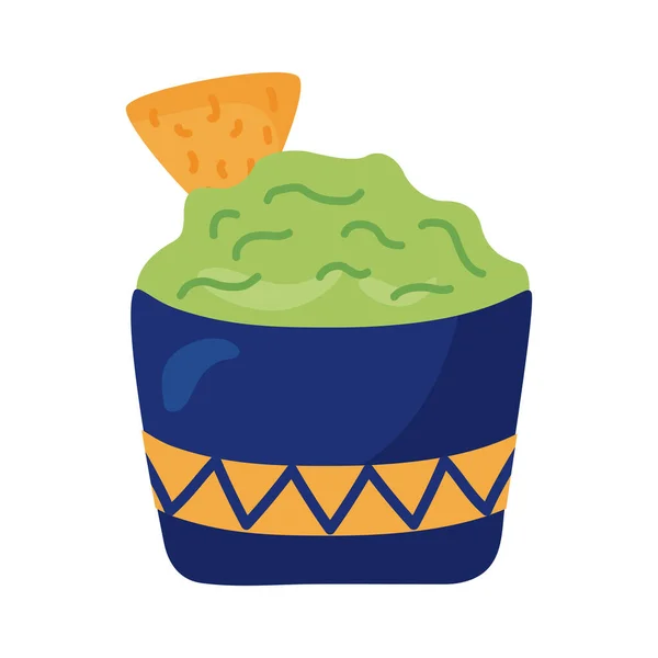 Guacamole avocado saus gedetailleerde stijl pictogram — Stockvector