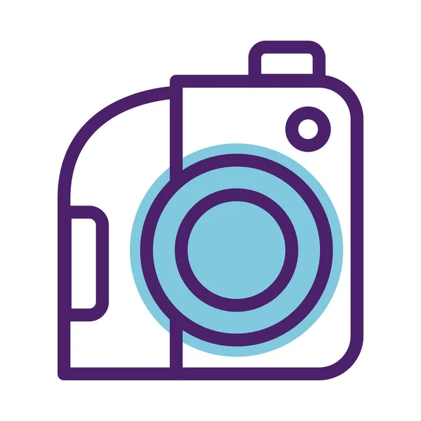 Ikony fotografických čar fotoaparátu — Stockový vektor