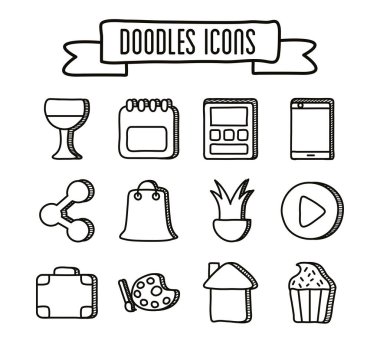 karalama kümesi simgeleri demeti