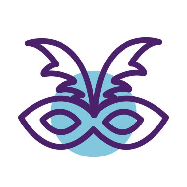 karnaval maskesi çizgisi simgesi