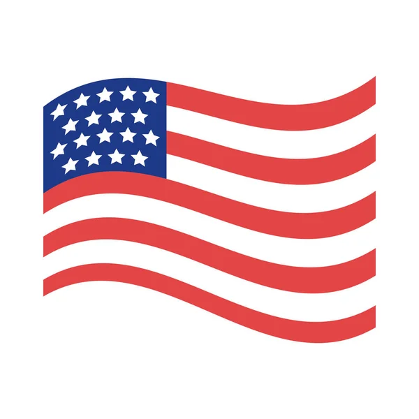 Ηνωμένες Πολιτείες της Αμερικής σημαία σιλουέτα στυλ — Διανυσματικό Αρχείο