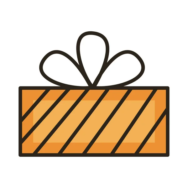 Linea di scatole regalo di compleanno e stile di riempimento — Vettoriale Stock