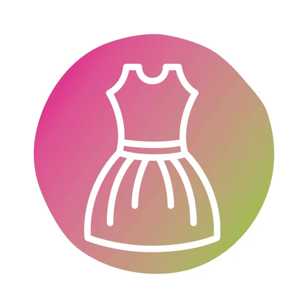 Feminino terno vestido bloco estilo ícone — Vetor de Stock