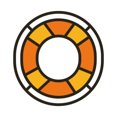 cankurtaran çizgisi ve biçim simgesini doldur