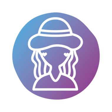 Anneler günü anne karakter blok simgesi