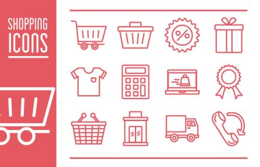 Ticari set simgeleri demeti