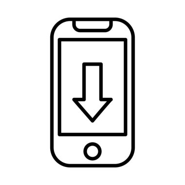 Satır aşağı ok biçiminde akıllı telefon aygıtı