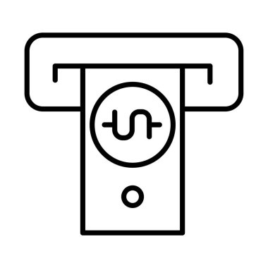 ATM delikleri biçimi ile dolar banknotu