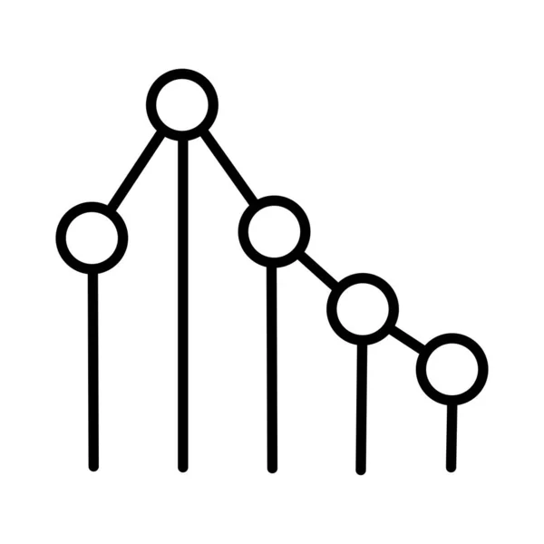 Statistiques infographie ligne style icône — Image vectorielle