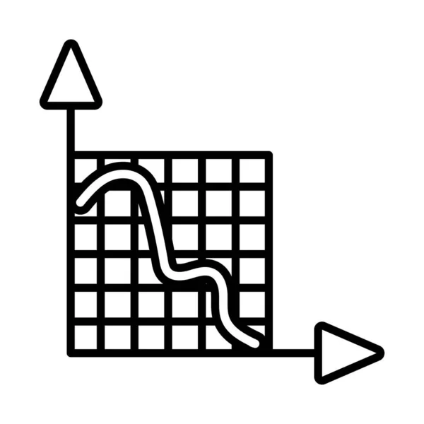 Estatística seta ícone de estilo de linha — Vetor de Stock