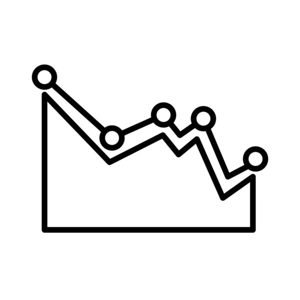 Statistiques infographie ligne style icône — Image vectorielle