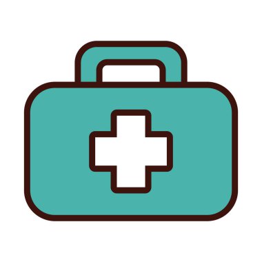 Geçiş çizgisi ve dolgu biçimi olan sağlık kiti