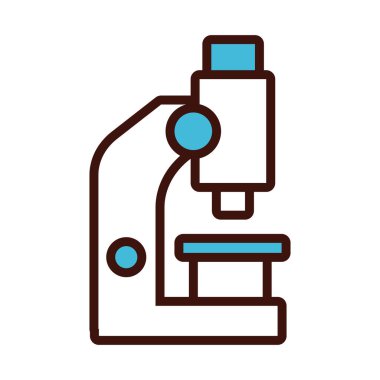 mikroskop laboratuar satırı ve biçim simgesi