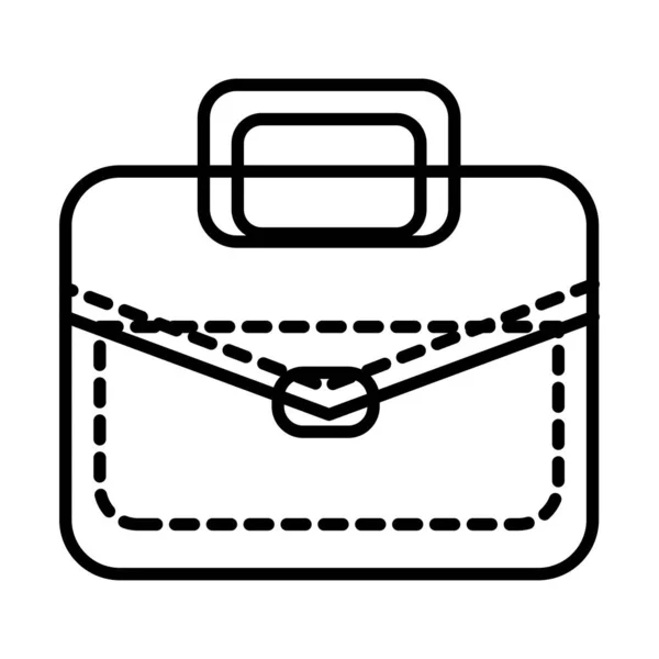 Portfolio briefcase line style icon — Stock Vector