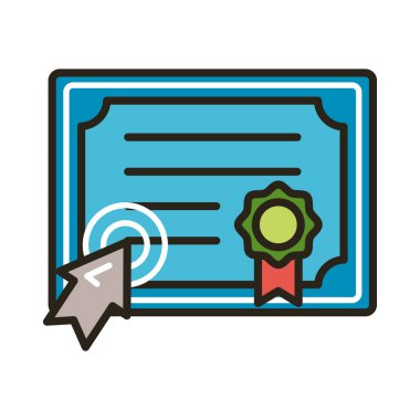 mezuniyet sertifikası ve fare oku eğitimi çevrimiçi satırı ve doldurma biçimi