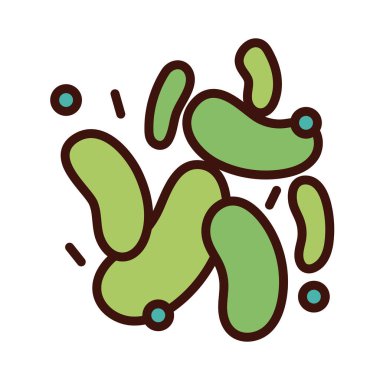 bakteri kültürü çizgisi ve biçim simgesi