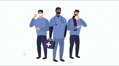 Hasta karakterli doktor animasyonu