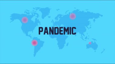 Dünya gezegeni covid19 parçacık animasyonuyla