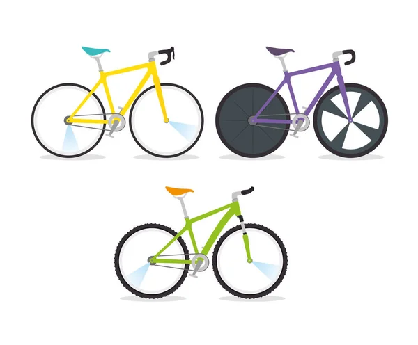 Set bikes professionnel pour les courses de championnat — Image vectorielle