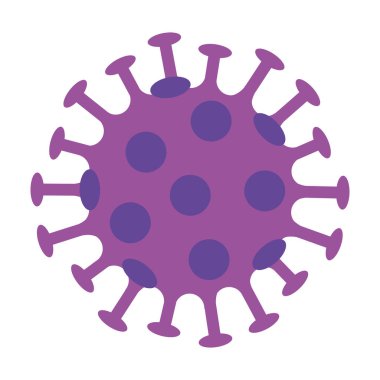 covid 19 izole simgesinin parçacığı