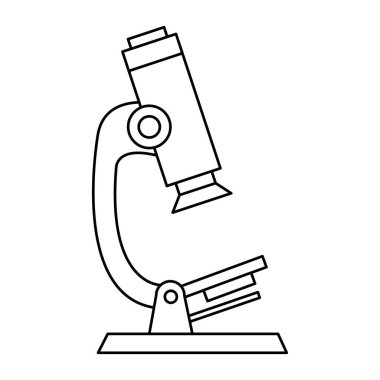 izole edilmiş laboratuvar simgesinin mikroskop aygıtı