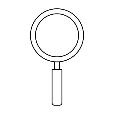 büyütme cam enstrümanı izole edilmiş simge