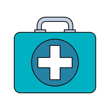 İlk yardım kiti izole edilmiş simge