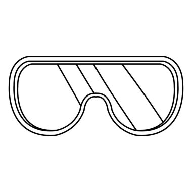 Güvenlik gözlüğü ekipmanları izole edilmiş simge