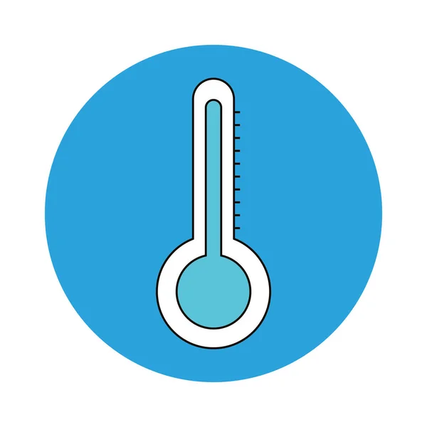 Temperatuurmeting thermometer geïsoleerd pictogram — Stockvector