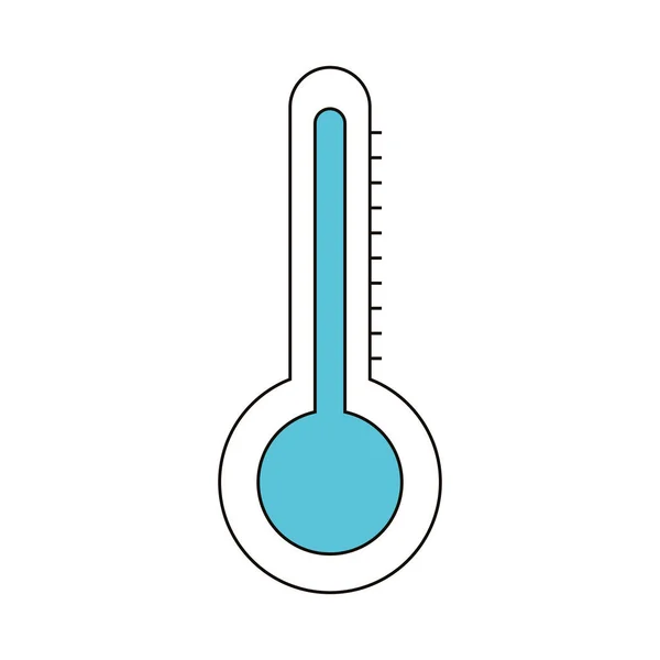 Thermomètre mesure de température icône isolée — Image vectorielle
