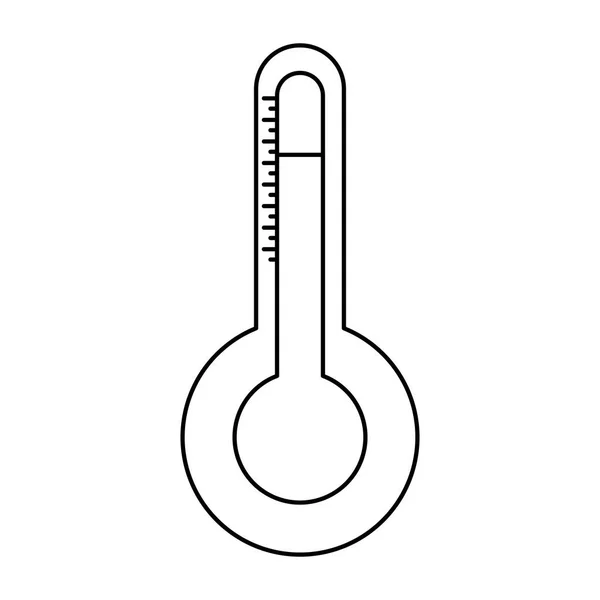 Temperatuurmeting thermometer geïsoleerd pictogram — Stockvector
