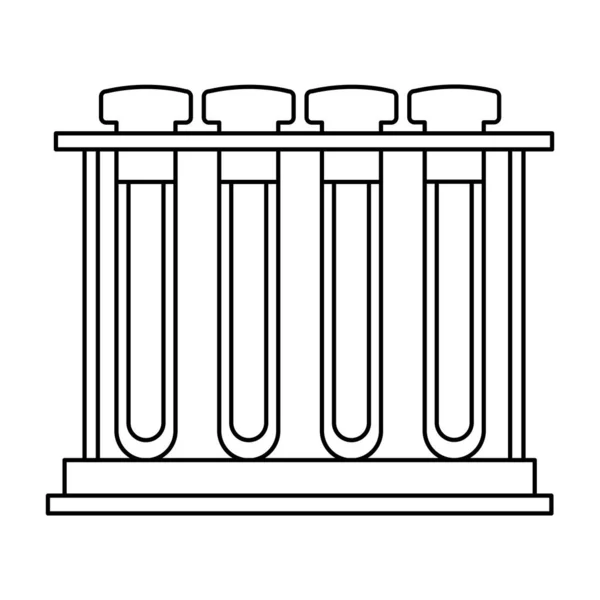 Set van geïsoleerde pictogrammen voor buizentests — Stockvector