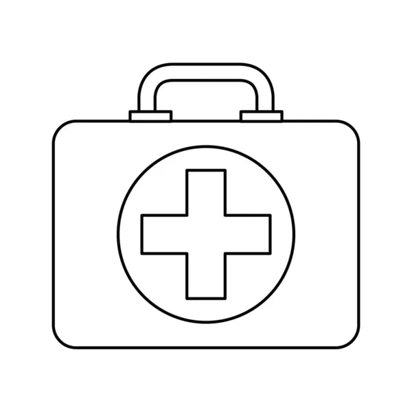 First aid kit isolated icon — Stock Vector