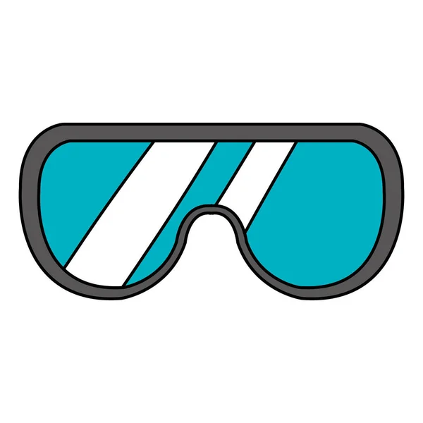 Skyddsglasögon utrustning isolerad ikon — Stock vektor