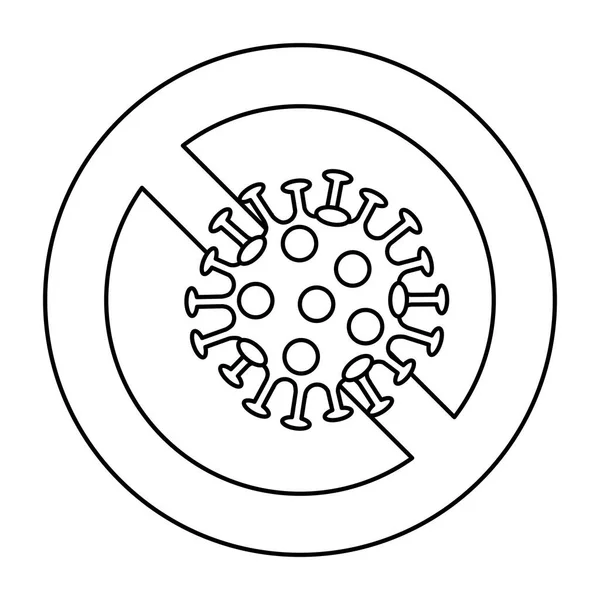 Particella di covid 19 icona isolata — Vettoriale Stock