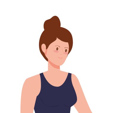 güzel kadın avatar karakter simgesi