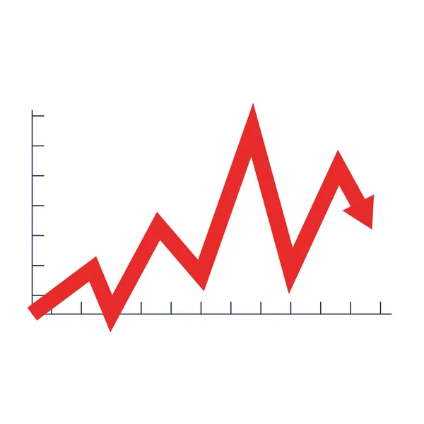 Инфографическая стрелка вниз изолированный значок — стоковый вектор