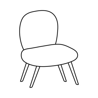 konforlu koltuk çizgisi simgesi