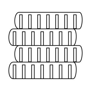 yığın para nakit izole simge